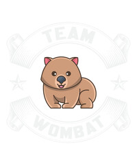 Funny Team Wombat Svg Design
These file sets can be used for a wide variety of items: t-shirt design, coffee mug design, stickers,
custom tumblers, custom hats, printables, print-on-demand, pillows, b