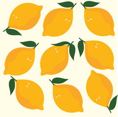 Lemons clipart ,Lemon vector design,seamless pattern with lemon