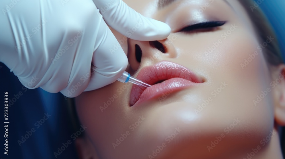 Poster a close-up view of a person receiving an injection. suitable for medical and healthcare-related proj