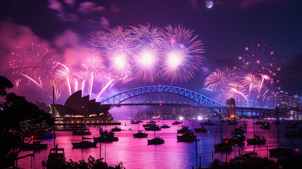 Sydney New Year Eve Fireworks Show at the Harbour Bridge