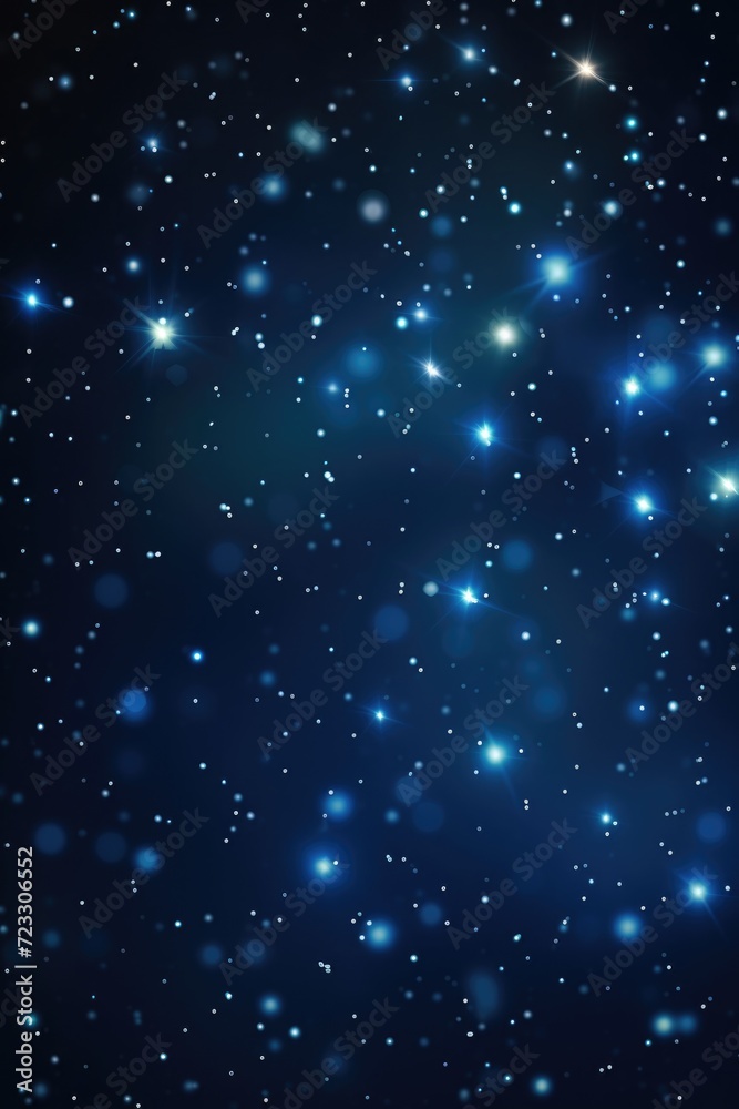 Poster a dark blue background filled with numerous stars. perfect for creating a celestial or dreamy atmosp