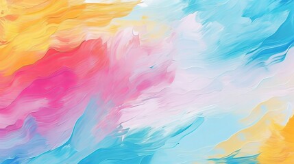 Fototapeta na wymiar Colorful acrylic brush stroke texture background wallpaper
