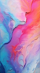 The background is composed of mixed colors paint.