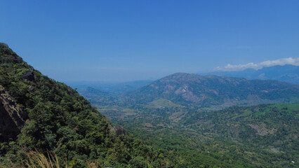 View of the mountains in the morning, Western ghats mountain range, Kerala 