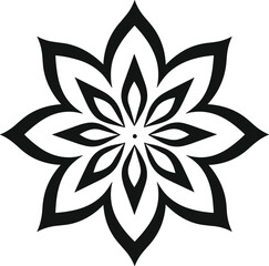 Decorative Yoga Lotus Vector Emblem