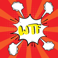 Pop art comic background with cloud and star. Cartoon Vector Illustration