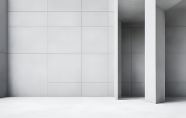 Clean and simple gray concrete wall background. Generative AI