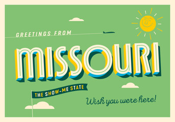 Greetings from Missouri, USA - The Show-Me State - Touristic Postcard. - 723312543