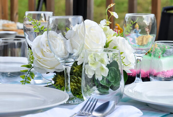 Wedding table setting