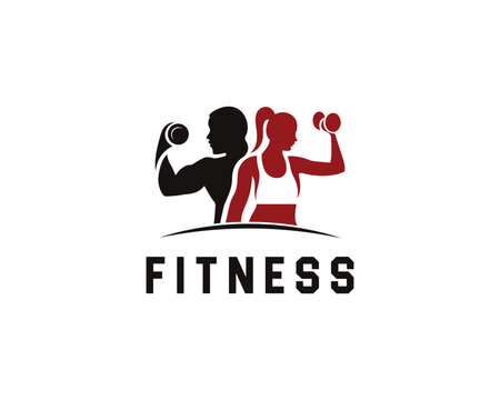Gym Fitness Logo Icon Design Concept Vector Template Illustration.