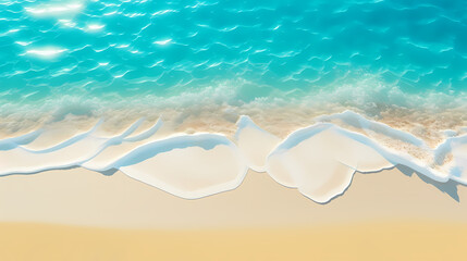 Obraz premium Panoramic natural landscape of beautiful beach