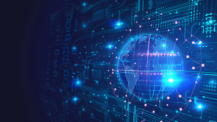 Fototapeta premium Abstract Technology Networking Background. Connectivity Concept Illustration