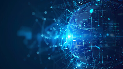 Obraz premium Futuristic Connectivity. Abstract technology Network Illustration Background