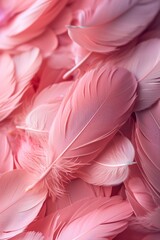 Beautiful background of pink feathers