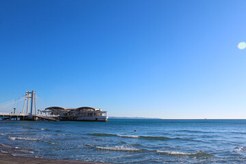 Stroll along the picturesque Durres Lungomare in Albania, where the tranquil beauty of the Adriatic Sea meets the vibrant energy of the city. A captivating blend of coastal charm and cultural allure a