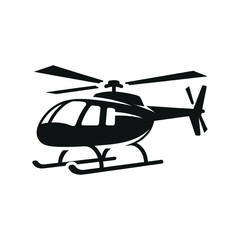 Helicopter Silhouette in Flight