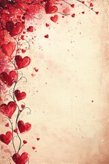 Beautiful poster for Valentine's day with plenty of space for text