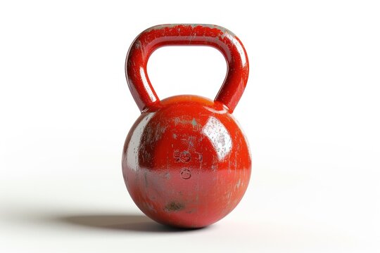 Isolated white 3D image of kettlebell