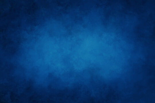 Blue texture background with vignette border, elegant rich blue color, blue paper or wall backgrounds 