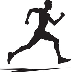 silhouette of a man running