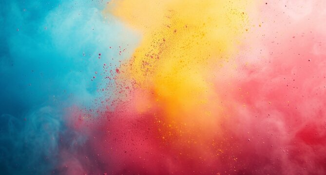 Capturing the essence of Holi, this image features a vibrant mix of colors swirling together, perfect for ads celebrating the festival spirit © Jaume Pera