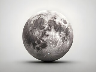 moon isolated, on white back ground , generative i