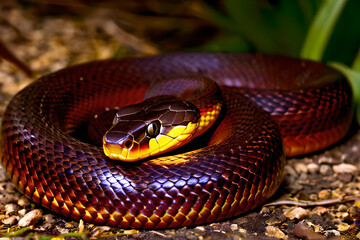 Fototapeta premium A snake as a symbol of the New Year according to the Eastern calendar.