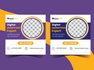 digital marketing social media and Instagram post template banner.
