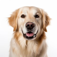 golden retriever isolated on white