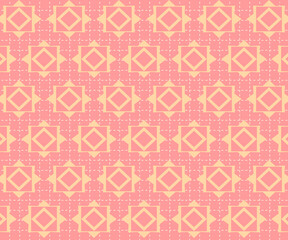Pink Seamless Geometrical Shapes Pattern Vintage Background