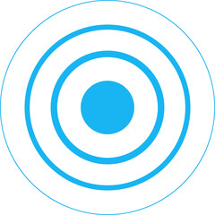 Radar vector icons. Signal concentric circles. Sound wave background radio station signal. Sonar sound waves. Vector illustration.
