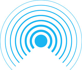 Obraz premium Radar vector icons. Signal concentric circles. Sound wave background radio station signal. Sonar sound waves. Vector illustration.
