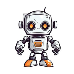 Fototapeta premium AI chat bot vector illustration. A futuristic blend of technology and friendly design for interactive notes, bridging the future with intelligent chat interfaces, ideal for modern communication.