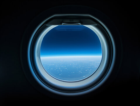 a view of the earth from an airplane window