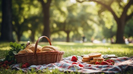 Picnic Delights in a Shaded Park