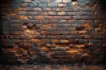 A striking contrast of black and orange bricks creates a sturdy stone wall, showcasing the beauty and strength of traditional brickwork