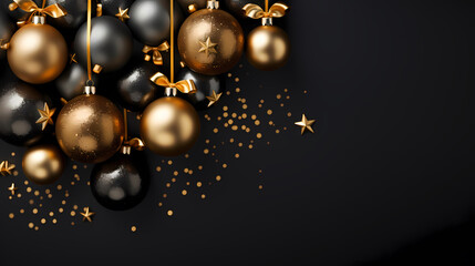 Fototapeta na wymiar Luxurious shiny Christmas ball decoration, Christmas and New Year ornaments background