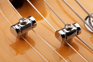 guitar string retainer macro closeup