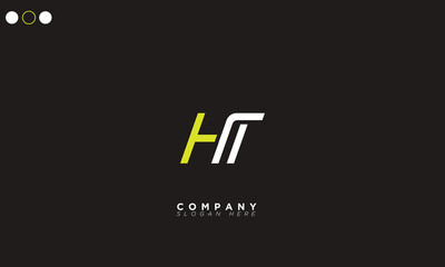  HT Alphabet letters Initials Monogram logo TH, H and T
