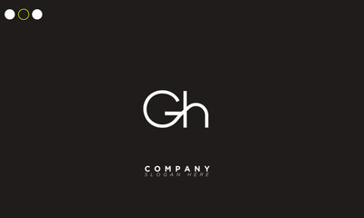  GH Alphabet letters Initials Monogram logo HG, G and H