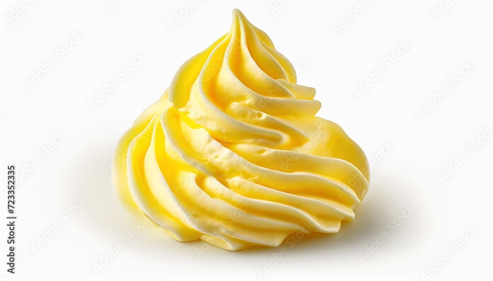 Wall mural yellow whipped cream cut out