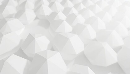 abstract 3d rendering of white low poly sphere shapes futuristic background