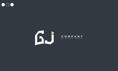 GJ Alphabet letters Initials Monogram logo JG, G and J
