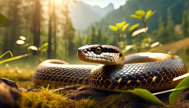 close up of a snake ai generated