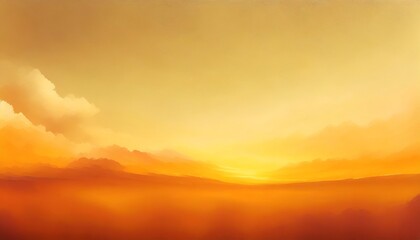 Fototapeta na wymiar gradient amber warm colored minimalistic horizon cloudscape hd phone wallpaper ai generated