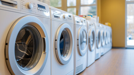 washing machine row in the laundry room