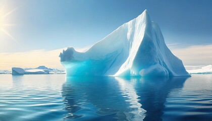 illustration of the iceberg in the sea