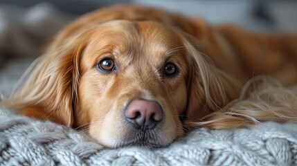 Beautiful pet dog in the style of selective focus