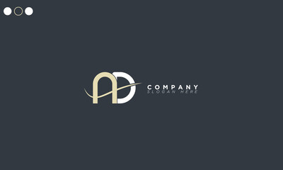  ND Alphabet letters Initials Monogram logo DN, N and D