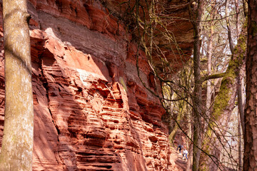 LE COLORADO EUROPÉEN- plus d’un kilomètre de long et 15 à 20 mètres de hauteur.-AU PAYS DE BITCHE.